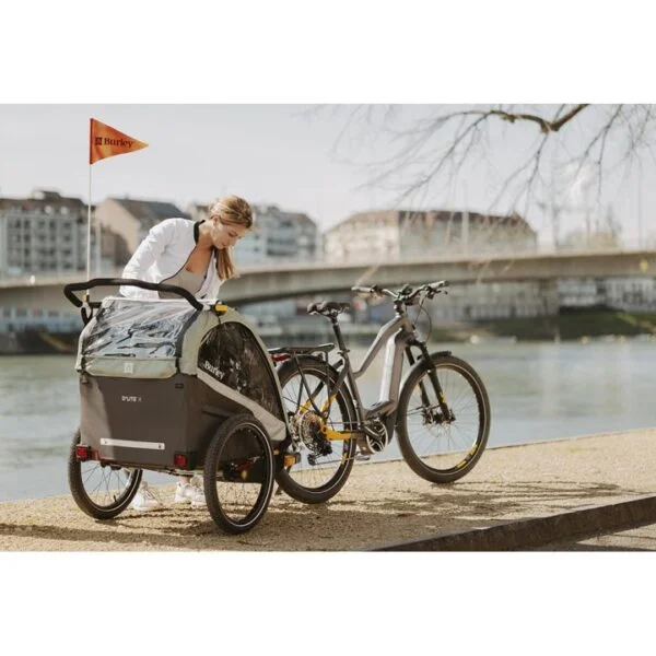 Remorque burley pour Vélo - D'Lite X Single pour 1 Enfant - sage green/charcoal – Image 6