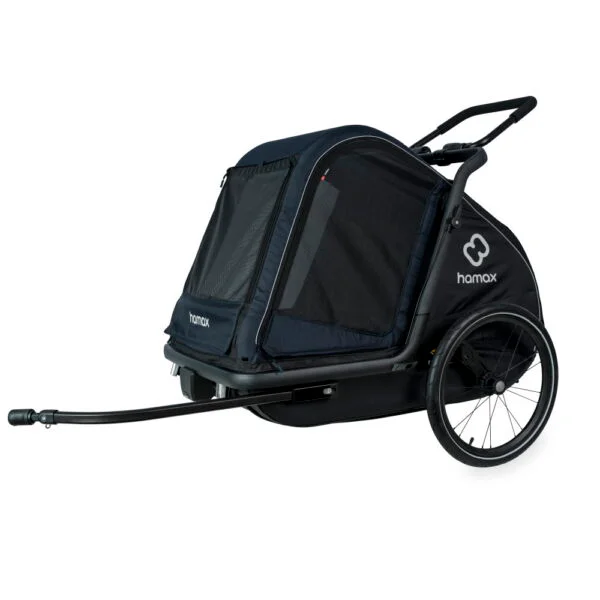 Remorque chien vélo Hamax - Pluto Large - bleu marine/noir – Image 6