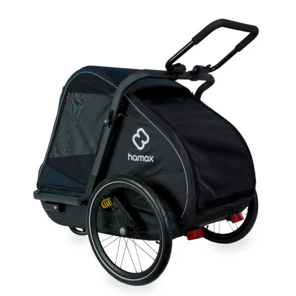 Remorque chien vélo Hamax - Pluto Large - bleu marine/noir – Image 2