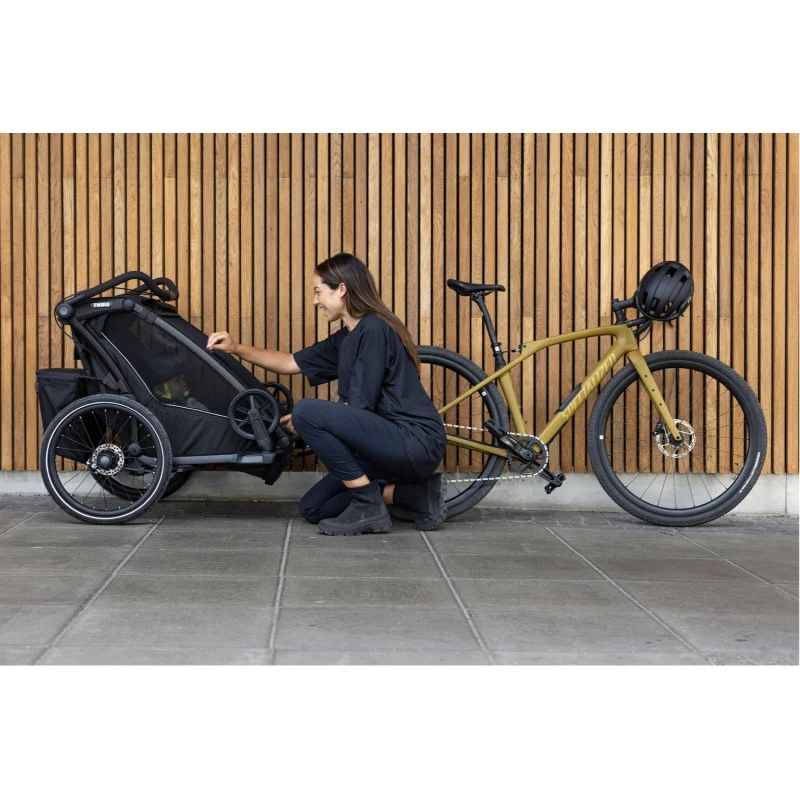 Remorque bébé vélo Thule pour 2 Enfants - Chariot Sport 2 Double - noir – Image 19